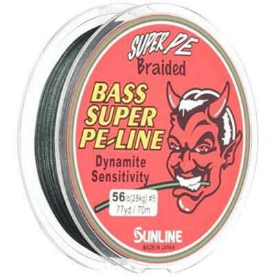 SUNLINE Bass Super PE 70m #5 56lb Deep Green Fishing Line