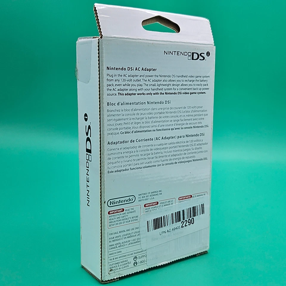 OEM Nintendo DS Nintendo DSi AC Adapter Genuine Power Supply BRAND NEW SEALED - Image 2 of 4