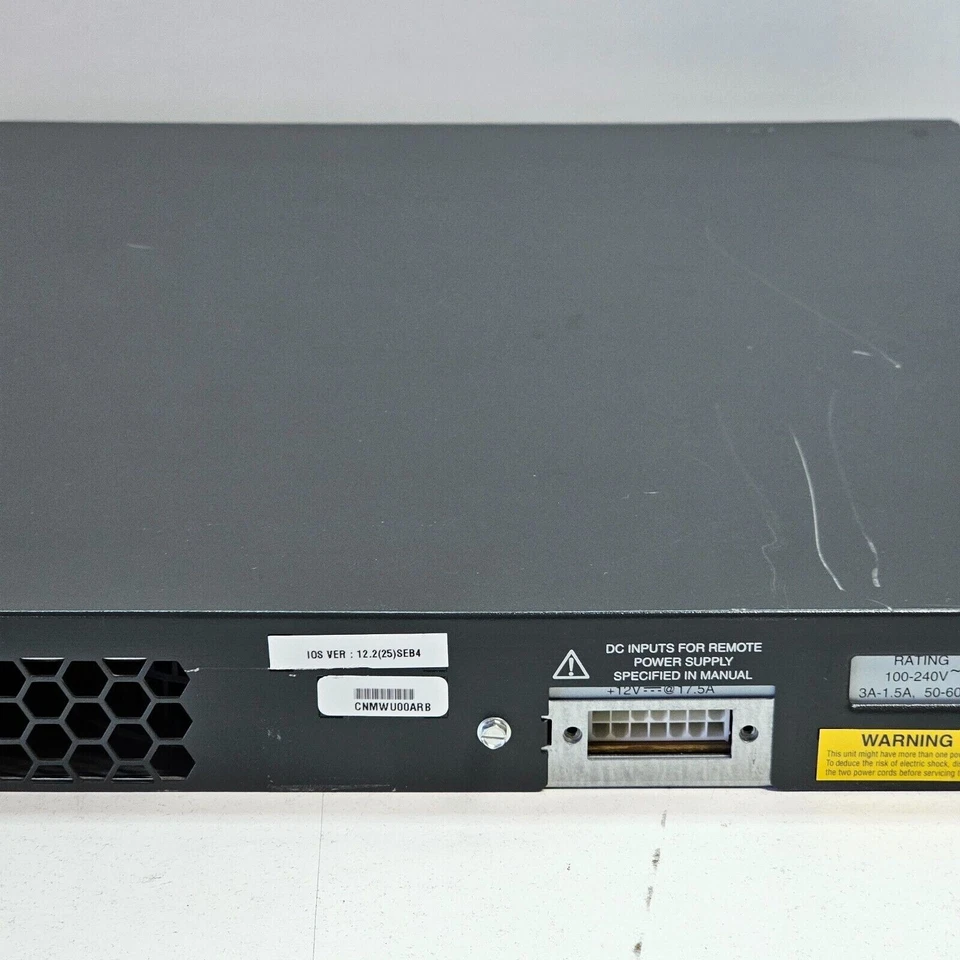 Cisco WS-C3750G-48TS-E 48 Gigabit Ports Layer 3 Switch 3750G-48TS-E ios 15.0 - Image 3 of 4