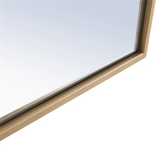 Elegant Decor Monet 72" x 30" Rectangle Metal Frame Mirror in Brass - Picture 12 of 14