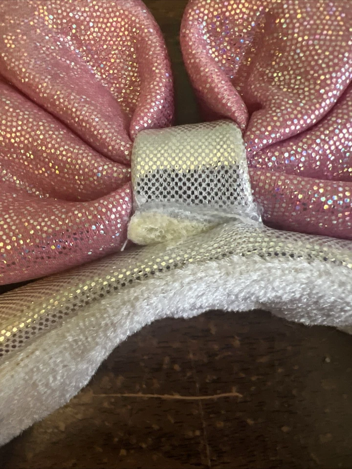 Great Wolf Lodge Ears Glitter Bow Girl Pink Silver - Image 4 of 4