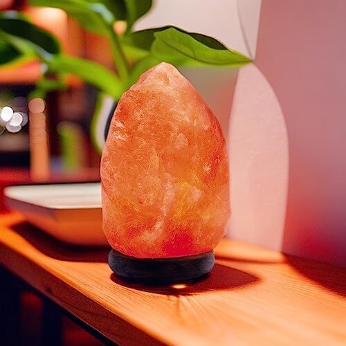 Needs&Gifts Himalayan Salt Lamp with Natural Himalayan Crystal Rock, 7