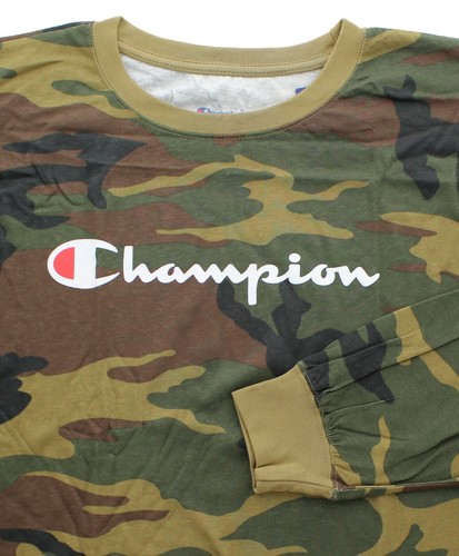 Camiseta deportiva Champion para hombre grande y alta cuello redondo ropa deportiva manga larga - Imagen 10 de 17