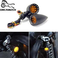 Motorcycle Blinker Brake LED Stop/Running Turn Signal Light Chrome For Harley
