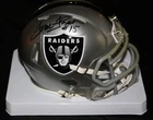 Tom Flores signed Flash Mini Helmet, Oakland Raiders, Beckett BAS W432830