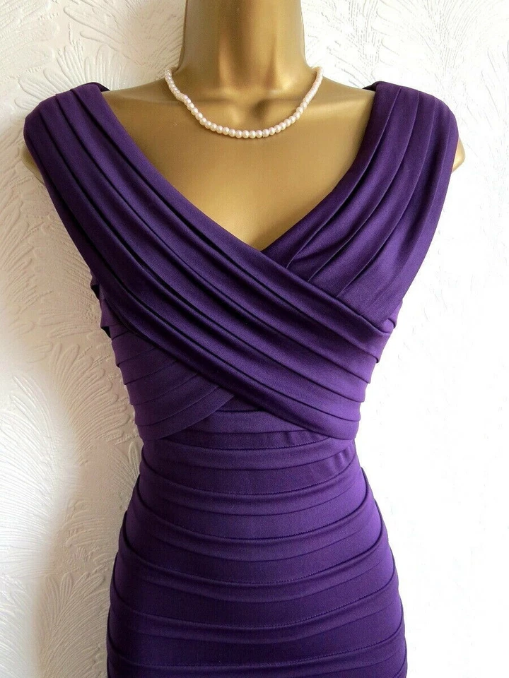 Phase Eight Womens Dress UK 14 EU 42 US 10 Evening Wedding Holiday Party Pleat - Image 2 of 4