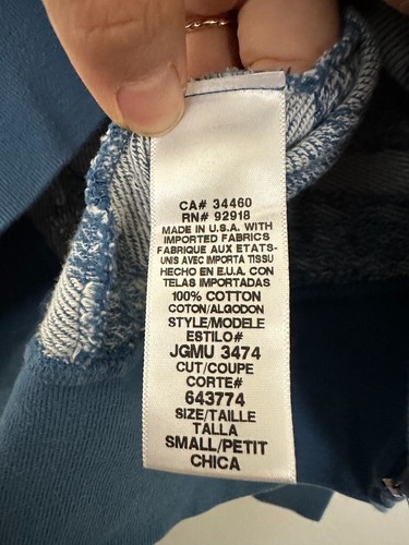 Juicy Couture Crown Print Full Zip Jacke blau Stickerei Gold Logo Damen Small - Bild 6 von 8