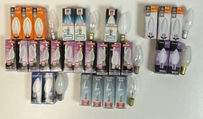 JOB LOT: 28x Candle Light 60w bulbs- different light tones/colours (Description)