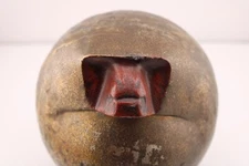 Vintage Japanese Cast Metal Monkey Sculpture – Rustic Folk Art Style, Pre-1970