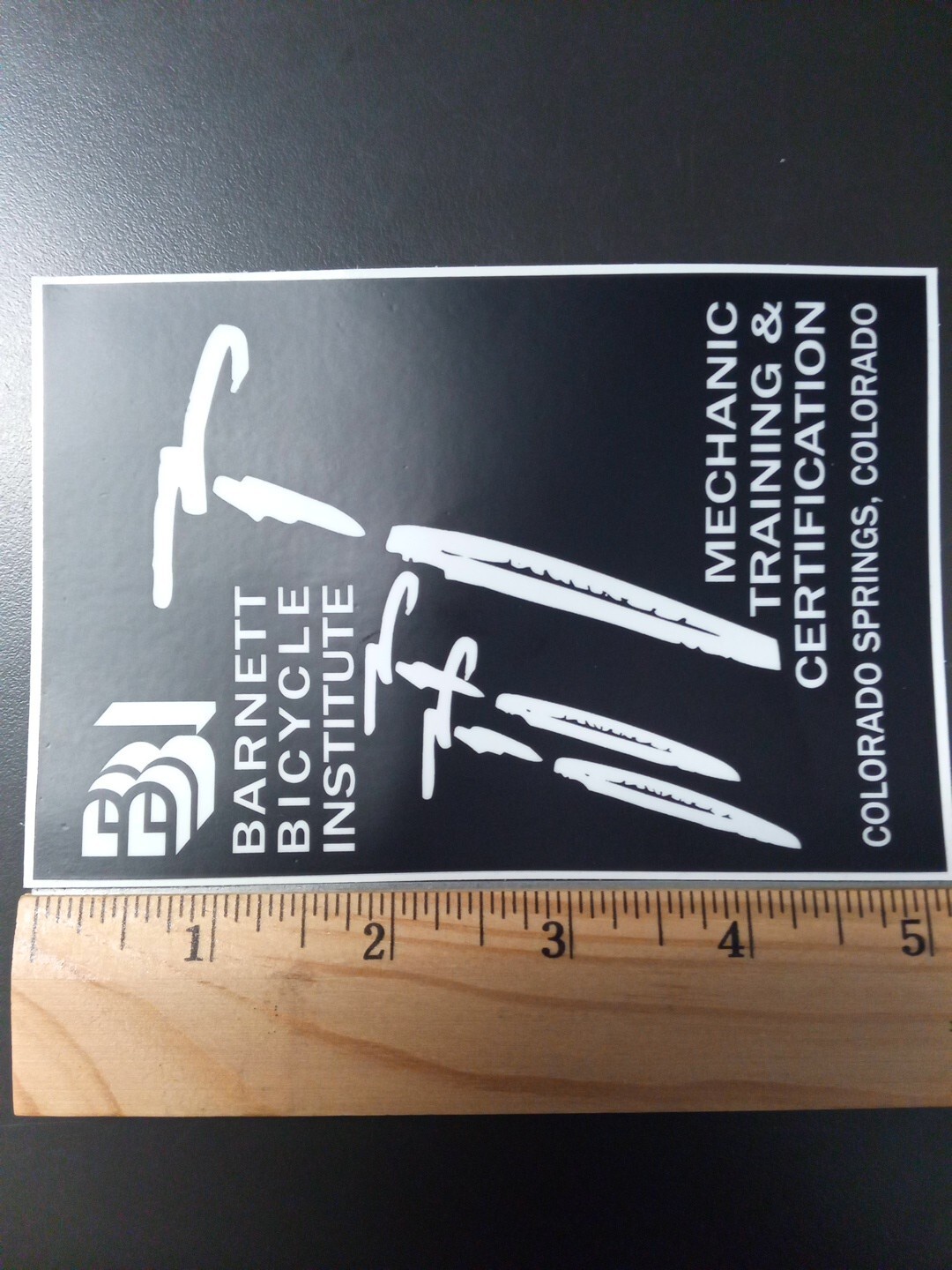 3.375" Barnett Bicycle Institute Decal/Sticker Black/White