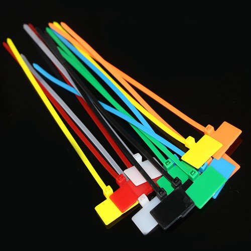 Nylon Label Kabelbinder 4x150mm Drahtbefestigung Binding Marker Pen Kabelbinder - Bild 5 von 12