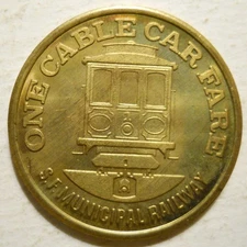 San Francisco Municipal Railway (California) transit token - CA760T