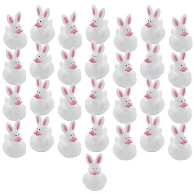 Fun Express Mega Bulk 720 Pieces Easter Bunny White Rubber Ducks, 2''