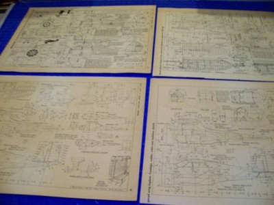 1962: BEECH 17/A17 STAGGERWING (4-PLATE SET)..3-VIEWS/STRUCTURE (434SS)