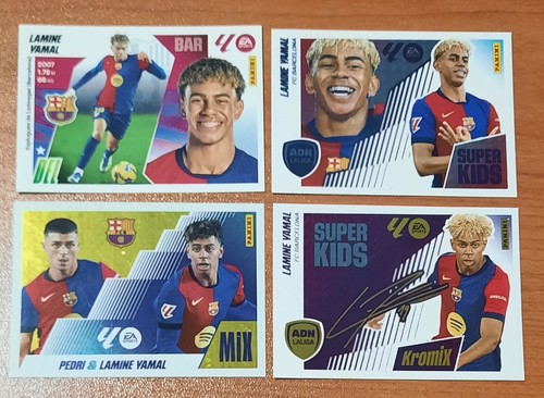 4 STICKERS LAMINE YAMAL NEW EDICIONES ESTE 2025-2026-FIRMA AUTOMATICA-BARCELONA