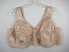 Glamorise Magic Lift Original Bra 52D Beige Full Figure Wireless Unlined 1000