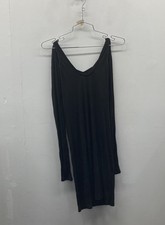GUESS Women's Simone Sexy Rib Dress Jet Black Ribbed Long Sleeve NWT Sz S
