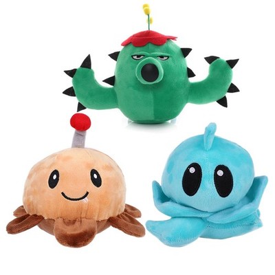 3 PCS Plants and Zombies Cactus Plush Zombies Plants Sets Toys Potato Mine, C...
