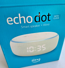 Amazon Echo Dot 3rd Generation Smart Speaker with Clock, White. Brand new, boxed