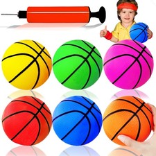 6Pcs 5Inch Mini Toy Basketballs,Colorful 5 inch - 6 inch, 6 Colors 6 Pcs