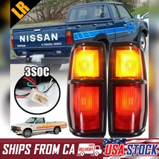Black Trim Rear Tail Lamp Pair For 82-84 For Nissan Datsun 720 Pickup Truck Black Trim Rear Tail Lamp Pair For 82-84 For Nissan Datsun 720 Pickup Truck