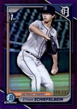 2024 Bowman Draft #BDC-7 Ethan Schiefelbein Chrome Purple Refractor #/250