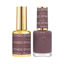 DND DC Gel Polish & Nail Polish Set - Naked Tan #074 0.6oz each