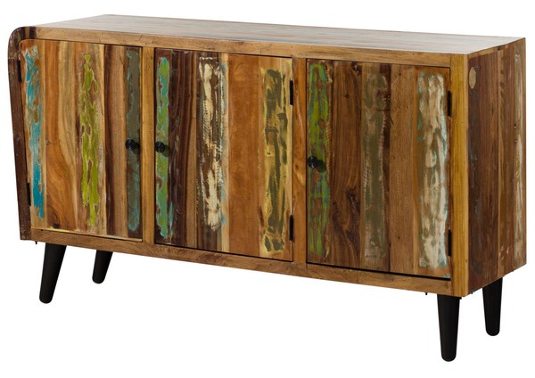 Sideboard Highboard Kommode Schrank Altholz Retro Unikat Holz Massiv Montiert-image