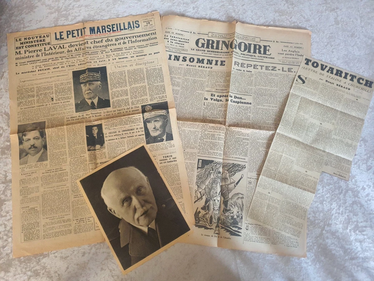 2 Unes Du Journal Nord Éclair – 23 Avril 1945 Et 8 Mai 1945 – Histoire Et Politique