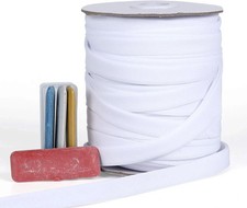 Bias Tape Double Fold 12 Inch, Double Fold Bias Binding Tape 55 Yards White a