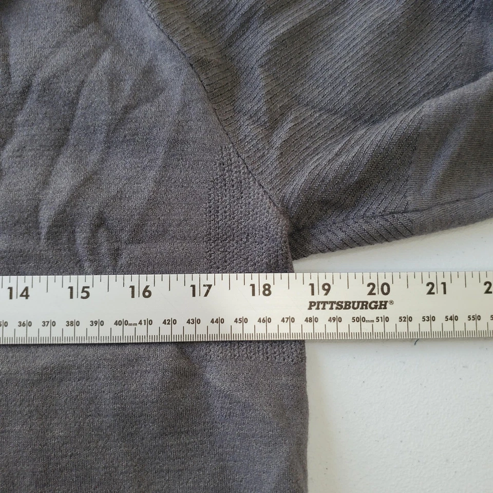 KJUS Sweater Mens Large Gray Freelite Kulm Half Zip Merino Wool Cashmere Blend - Image 3 of 4