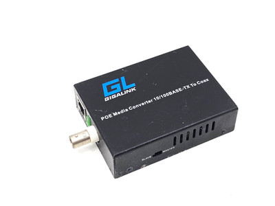 GIGALINK POE Media Converter 10/100BASE-TX To Coax