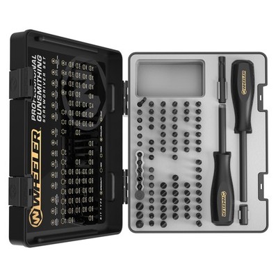 Wheeler Gunsmithing Screwdriver Set 89 Pc Kit 87 Bits 2 Drivers Hard Case Black