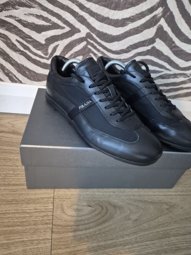 PRADA Nero Mens Trainer Shoes Size 8 And Half