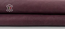 PLUM ROUGH ANTIQUED VEGETABLE TAN Thick Goatskin Leather hide 3+sqf 2.0mm #C7055