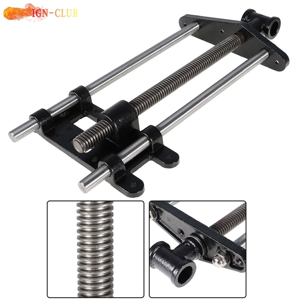 10" Woodworking Vise, Bench Front Vise Wood Clamp Cast Iron 415mm Screw - Image 2 of 4