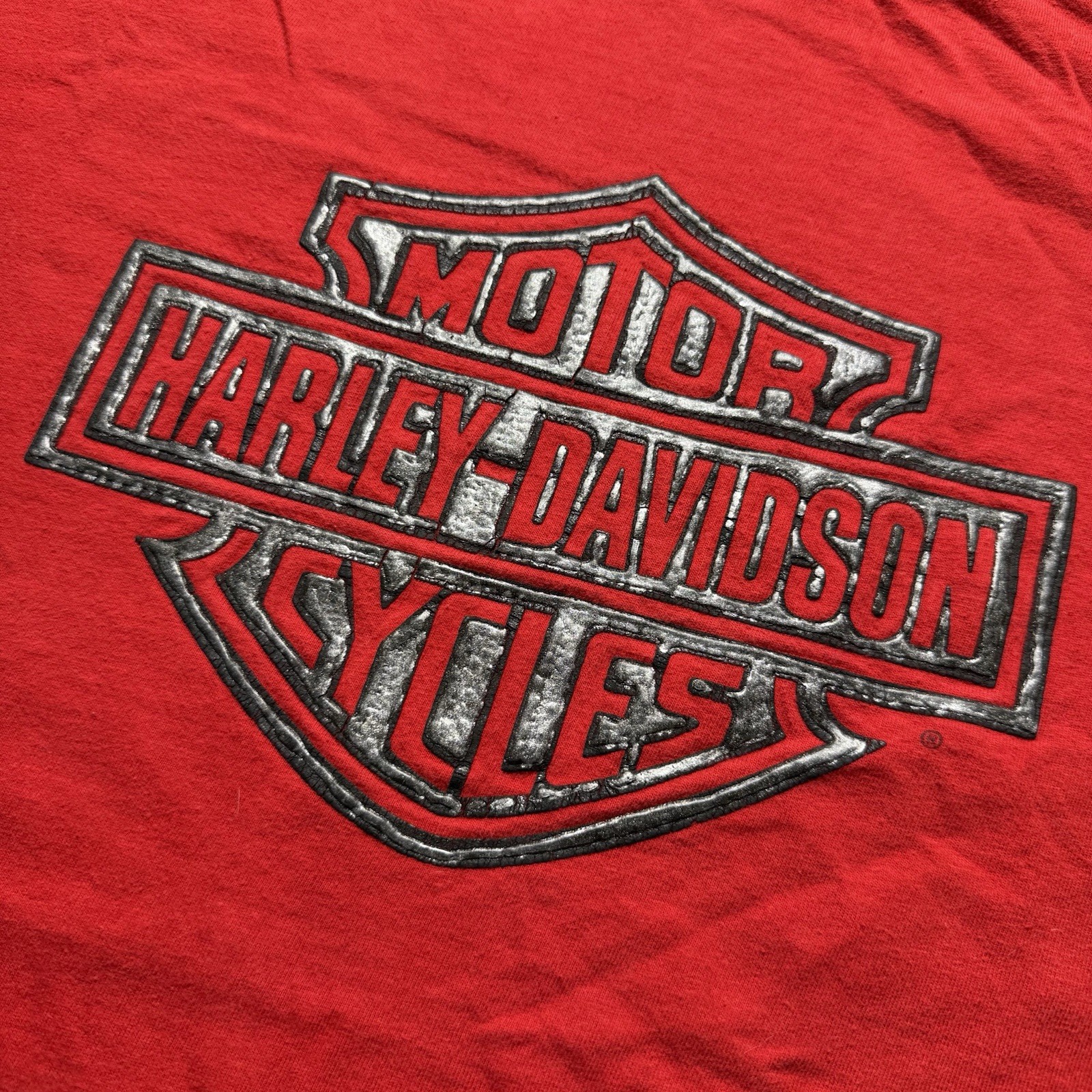 Vintage Y2K Harley Davidson Big Logo Red Las Vegas Nevada T-Shirt Men’s Large