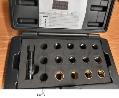 KS Tools Sparkplug Thread Repair Kit  150.1280 ''used'' 13PCS