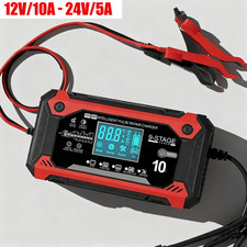 10A Autobatterie Ladegerät Intelligentes Batterieladegerät 12V/24V KFZ PKW LKW