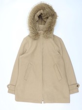 Beigefarbener Parka Damenmantel Größe 12 von Primark