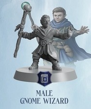 Wizard Gnome Male Mini Miniature Figure Dungeons  Dragons Pathfinder D D
