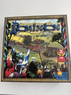 Dominion Board Game 100% Complete Rio Grande Games Deck Building Excellent  Game