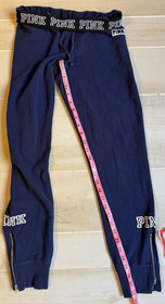 Victoria's Secret pink blue  pull on  jogger  pants size S  women's 28" ins
