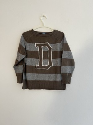 Dünner Strickpullover Gr. 98 gestreift DopoDopo mit Aufdruck