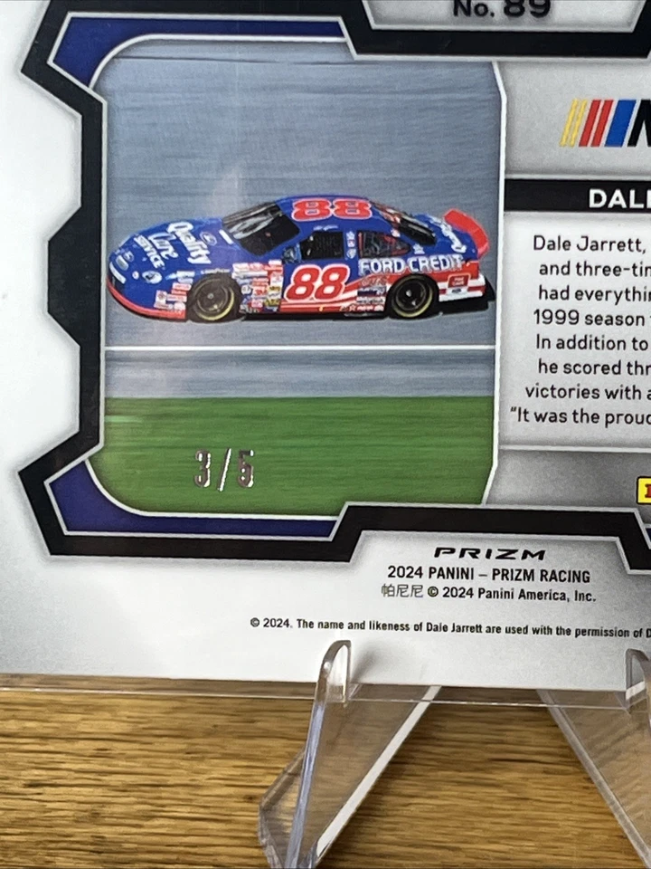 2024 Panini - Prizm Racing Дейл Джарретт черно-золотистая призма /5 поездок - Изображение 3 из 3