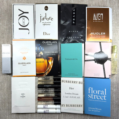 22 Pc Luxury Designer Perfume Sample Lot Chanel Dior Guerlain Gucci Mugler NEW