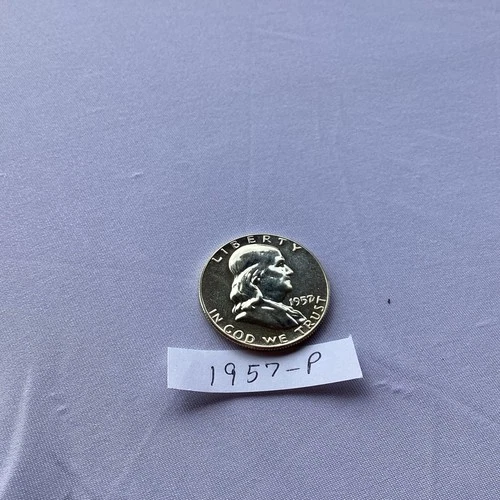 1957 Franklin Silver Proof Half Dollar 90% Silver Coin