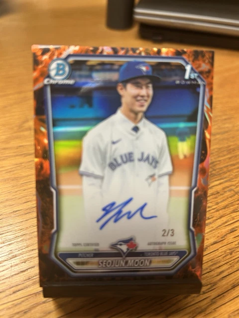 2026 Bowman Chrome Seojun Moon  Prospect Autos Firefractor /3 #CPA-MS Blue Jays
