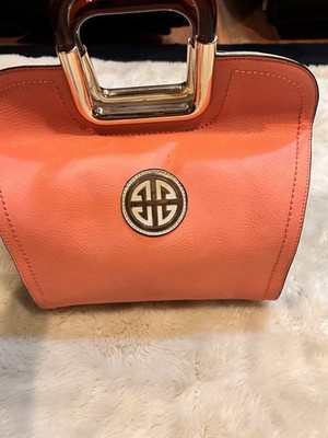 Aldo s Coral Structured Satchel Handle Bag with Logo Accent and Outer Pockets