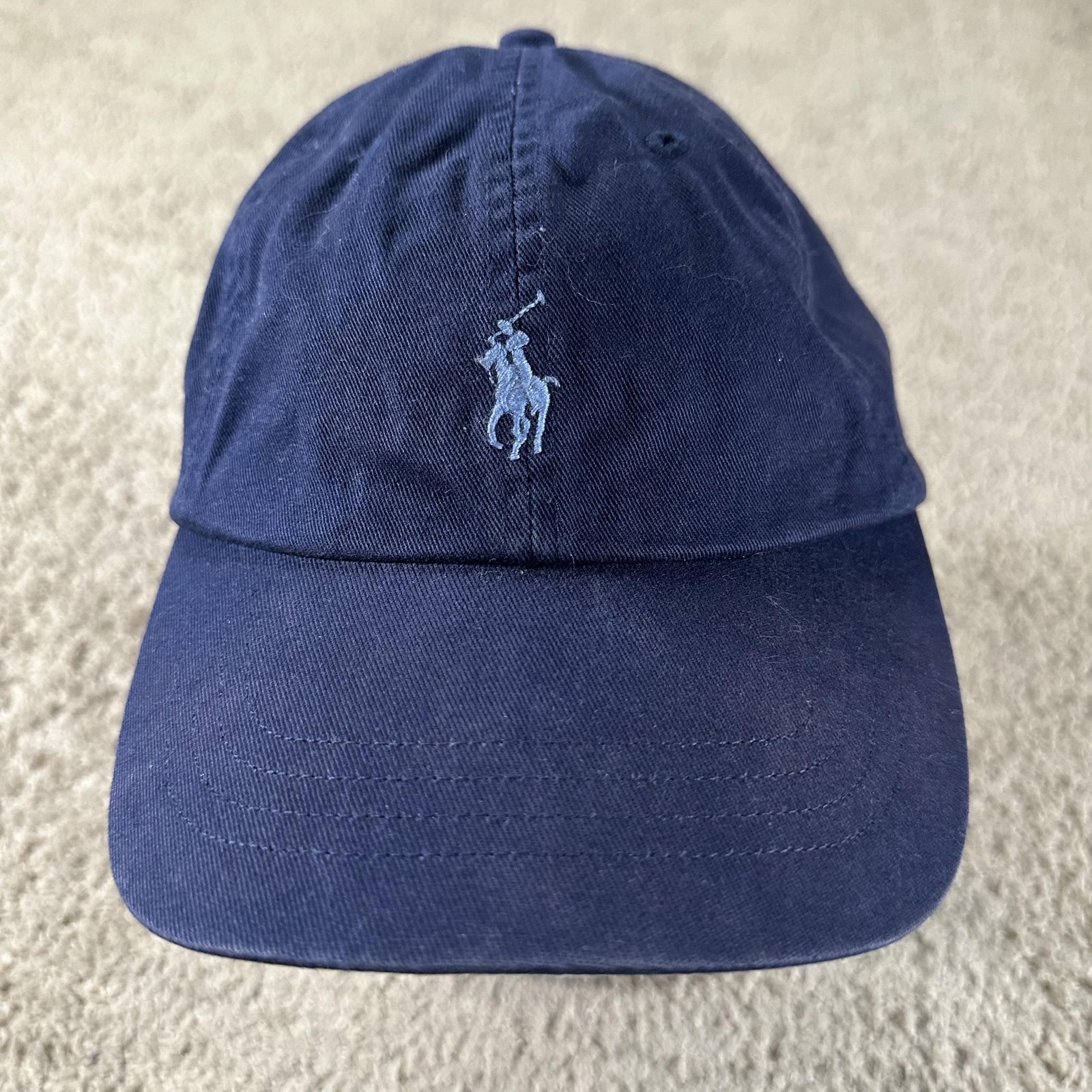 Cappello vintage Polo Ralph Lauren berretto cinturino schiena ricamato polo pony uomo taglia unica